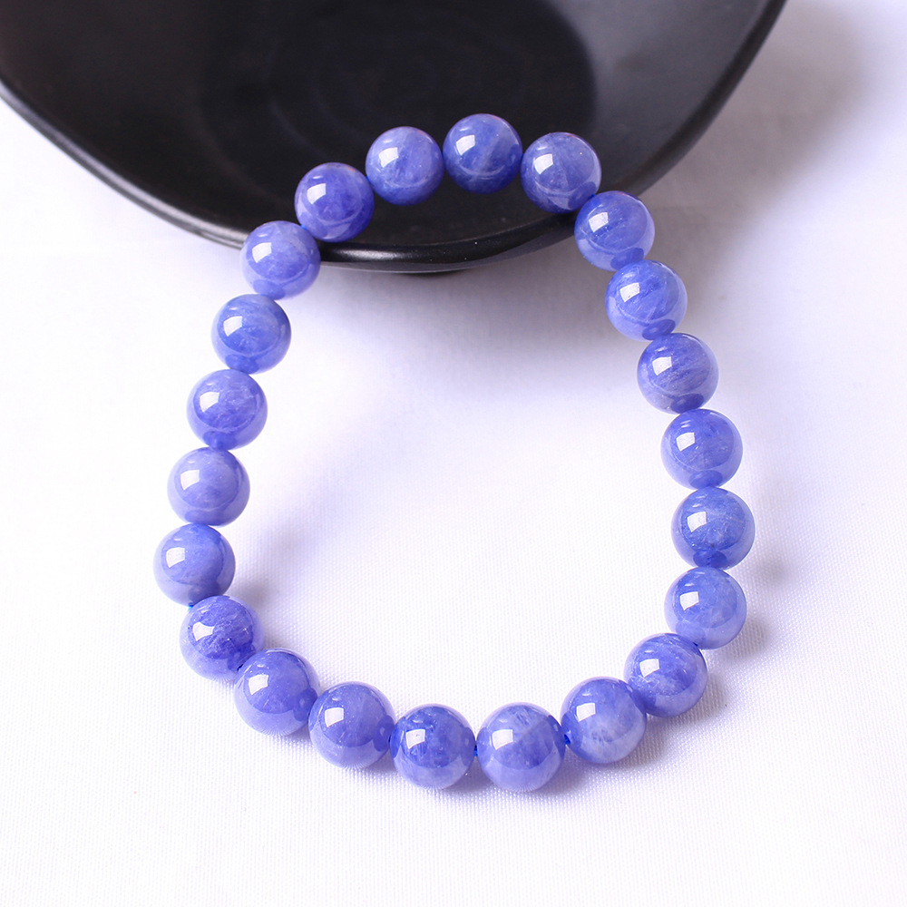 帝凯 天然坦桑石手链 冰润体梦幻蓝紫坦桑手串水晶饰品工厂批发