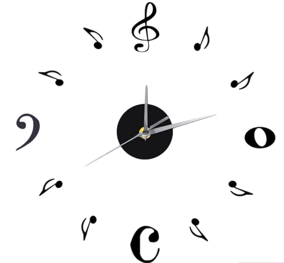 音乐飞舞 diy音符创意组合时钟表挂钟 背景墙壁钟 创意时尚装饰
