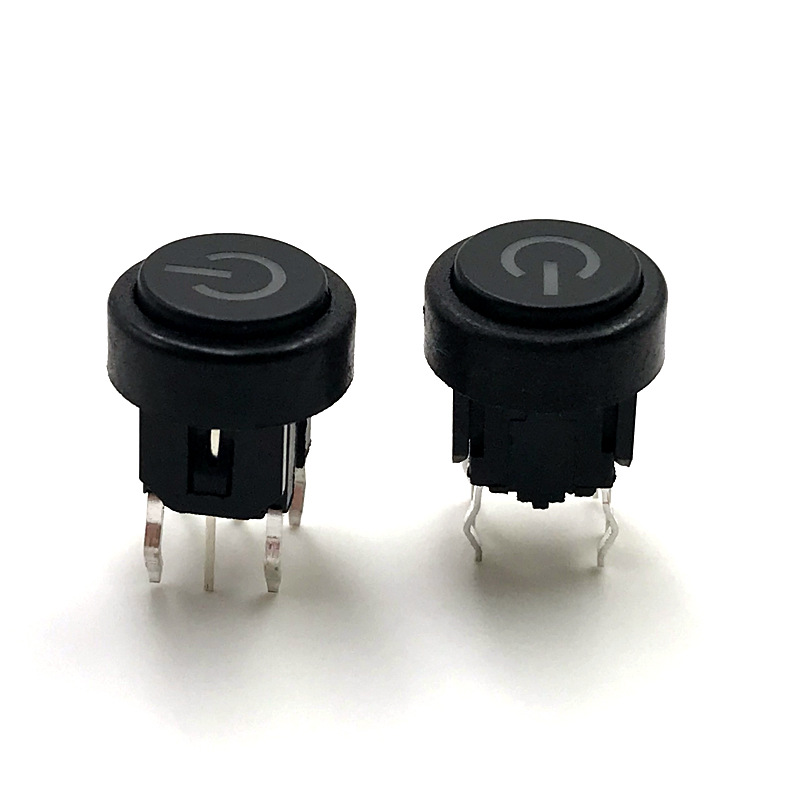 圆盖带灯轻触开关 高品质白灯按键开关 红灯按钮按键开关厂家直销