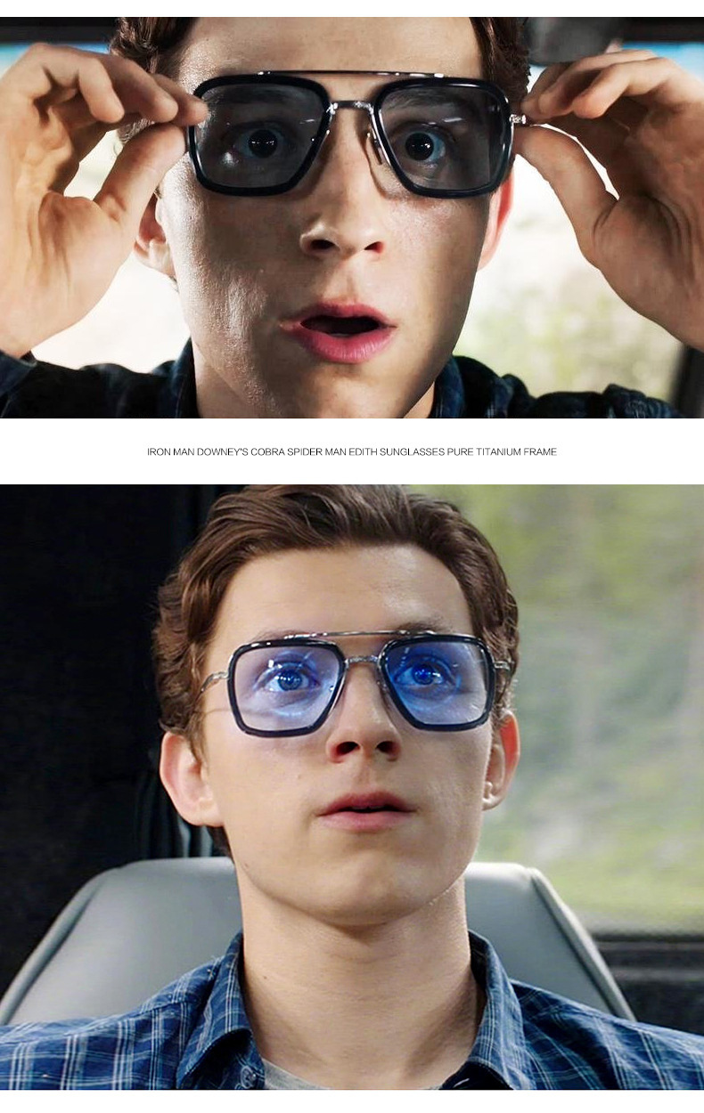 钢铁侠太阳镜唐尼同款眼镜复仇者联盟潮流方框欧美跨境墨镜男女士