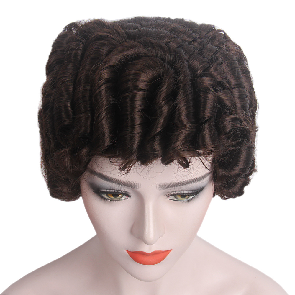 oem支持定制 化纤男女律师假头套 法官假发灰色律师假发