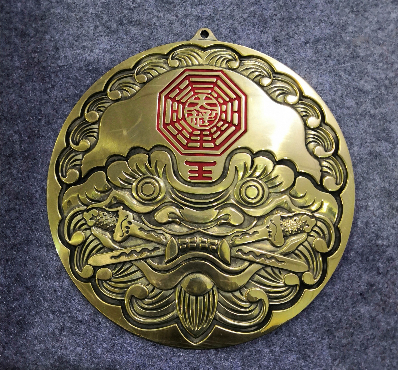 铜镜批发铜八卦镜有柄铜镜生肖铜镜照妖镜铜镜道家法器家居摆件