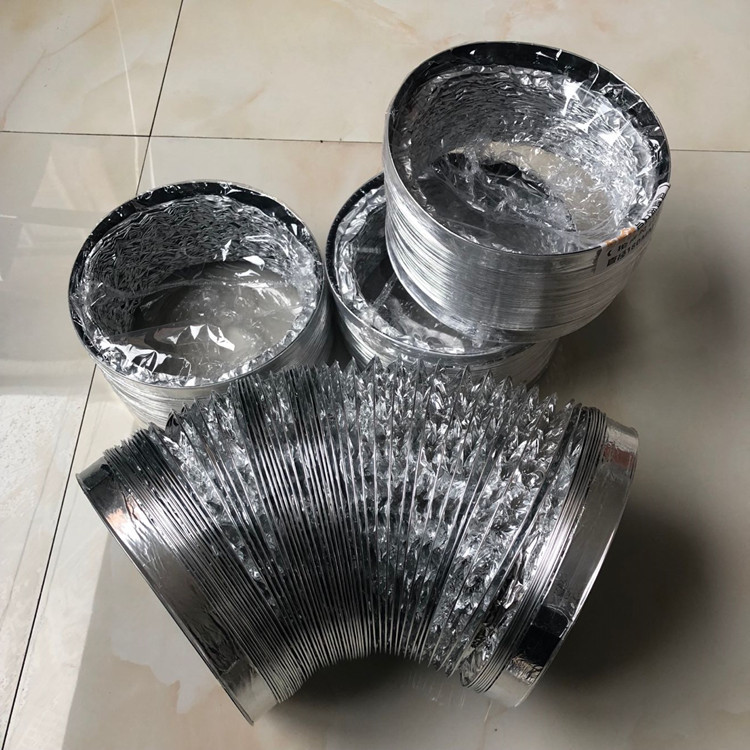 厨房抽油烟排烟管铝箔排风管伸缩钢丝软管锡纸管道油烟机配件160
