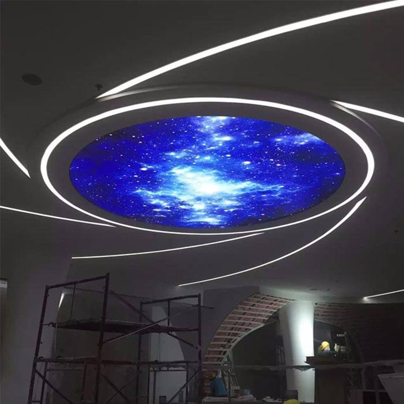 软膜灯箱吊顶天花卡布透光膜发光膜油画布装饰uv天花软膜厂家制作