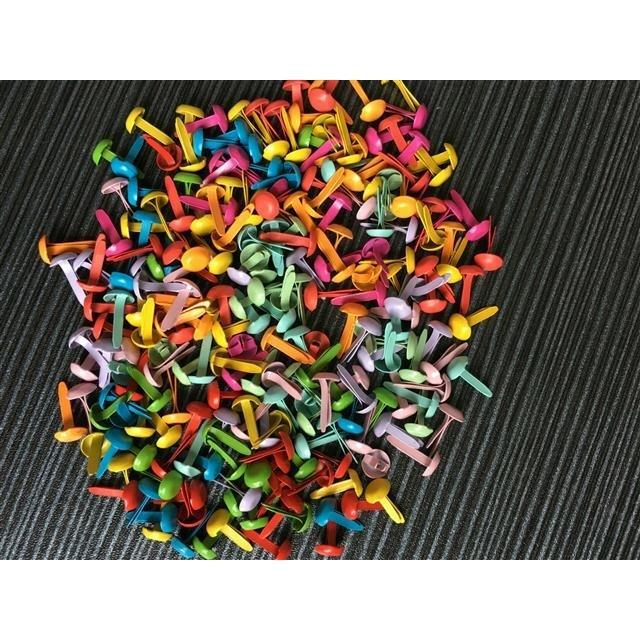 厂家直销环保彩色两脚钉儿童手工双脚钉diy分脚钉八角羊角图钉子