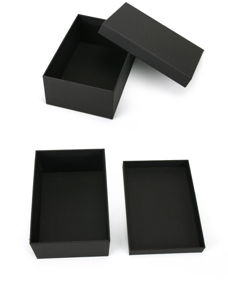 现货天地盖复古牛皮纸礼物盒长方形通用礼品盒厂家直销黑色包装盒