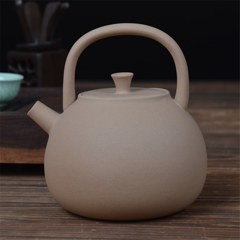 黄陶泥纯色天然无釉陶瓷烧水壶明火电陶炉通用耐高温防爆裂煮茶壶