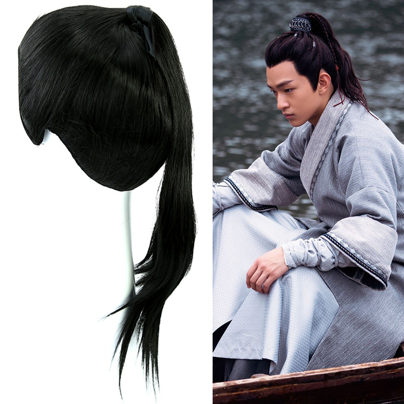 古装汉服影视剧假发古代男整顶假发套少爷公子机制头套型号707