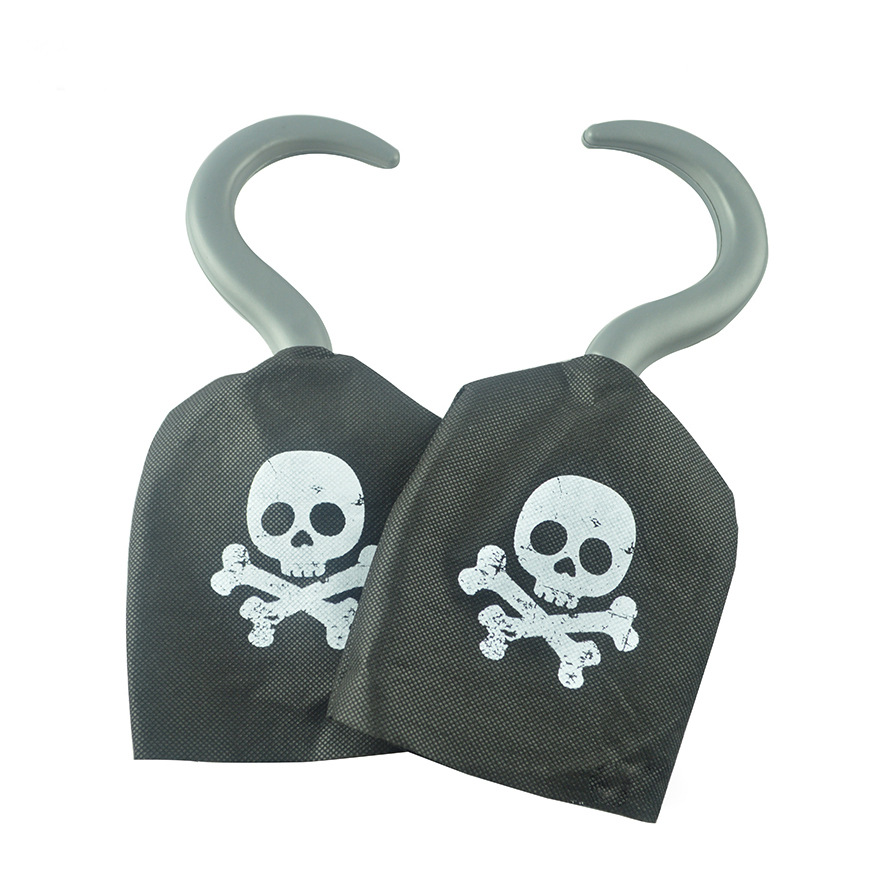 节日舞会演出道具无纺布海盗钩节日舞会表演道具装备海盗装备道具