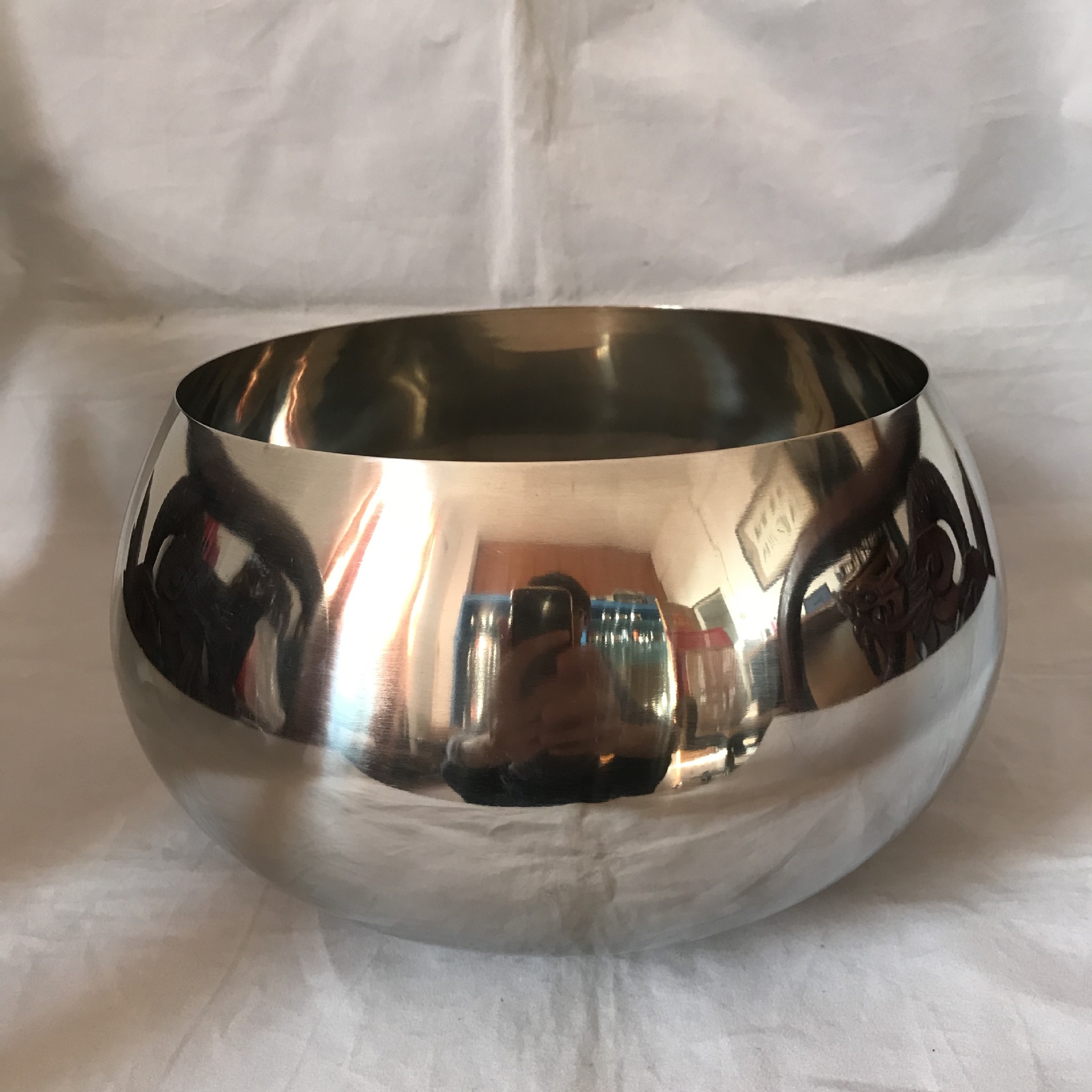 生产钵25cm不锈钢钵佛家化缘钵和尚钵深盘便携可定制304不锈钢