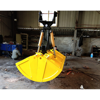 挖机贝壳斗 液压双缸抓沙斗多立方结实好用抓煤斗耐磨锰钢抓斗