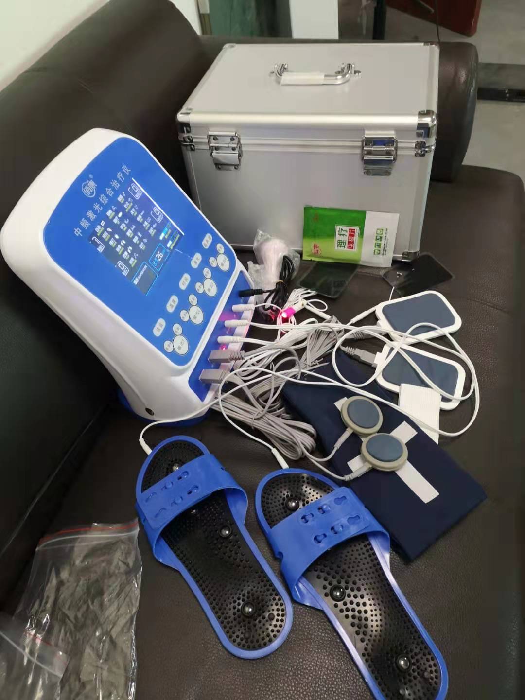 中频综合激光治疗仪六路输出带激光超声波光波康复语音理疗仪器