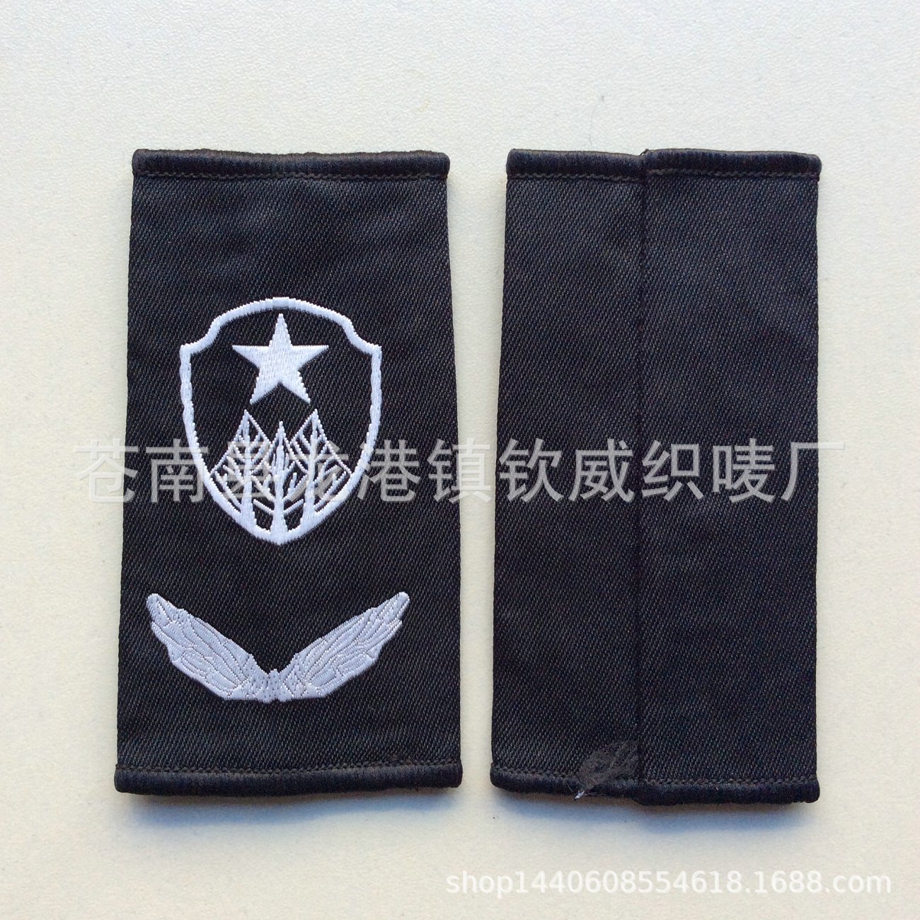 【钦威标识标志】定做麦穗 盾形套肩 套式肩章 软肩章