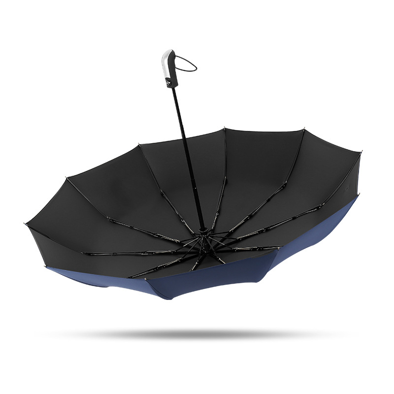 10-Bone Automatic Vinyl Umbrella 23-Inch Vinyl Sun Protective Self-Opening Folding Umbrella 10-Bone Advertising Umbrella