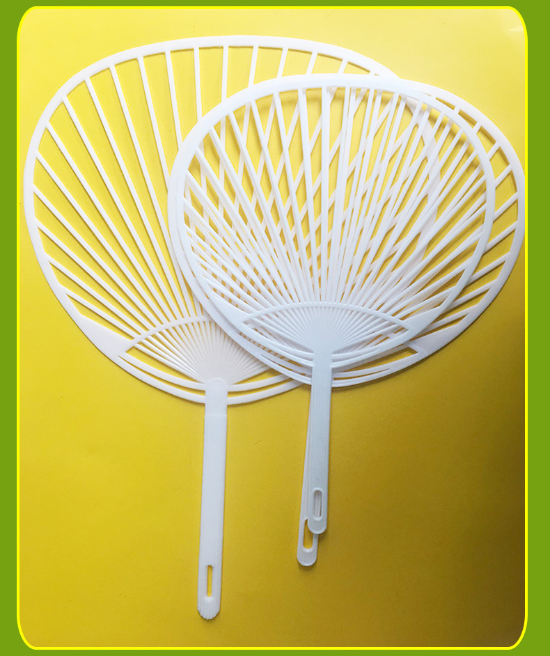 广告扇大号白色新料骨架 团扇骨架 胶扇 可定制塑料扇子骨架