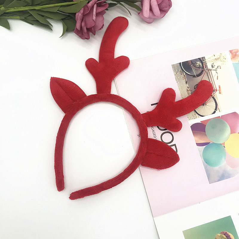 Hot Selling Christmas Antler Hairband Plush Fawn Festival Accessory Headband Two-Color Elk Exquisite Headband Wholesale