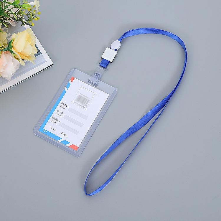 b1通用工作证工作牌批发透明防水硬胶套印制竖款id卡套厂牌套印做