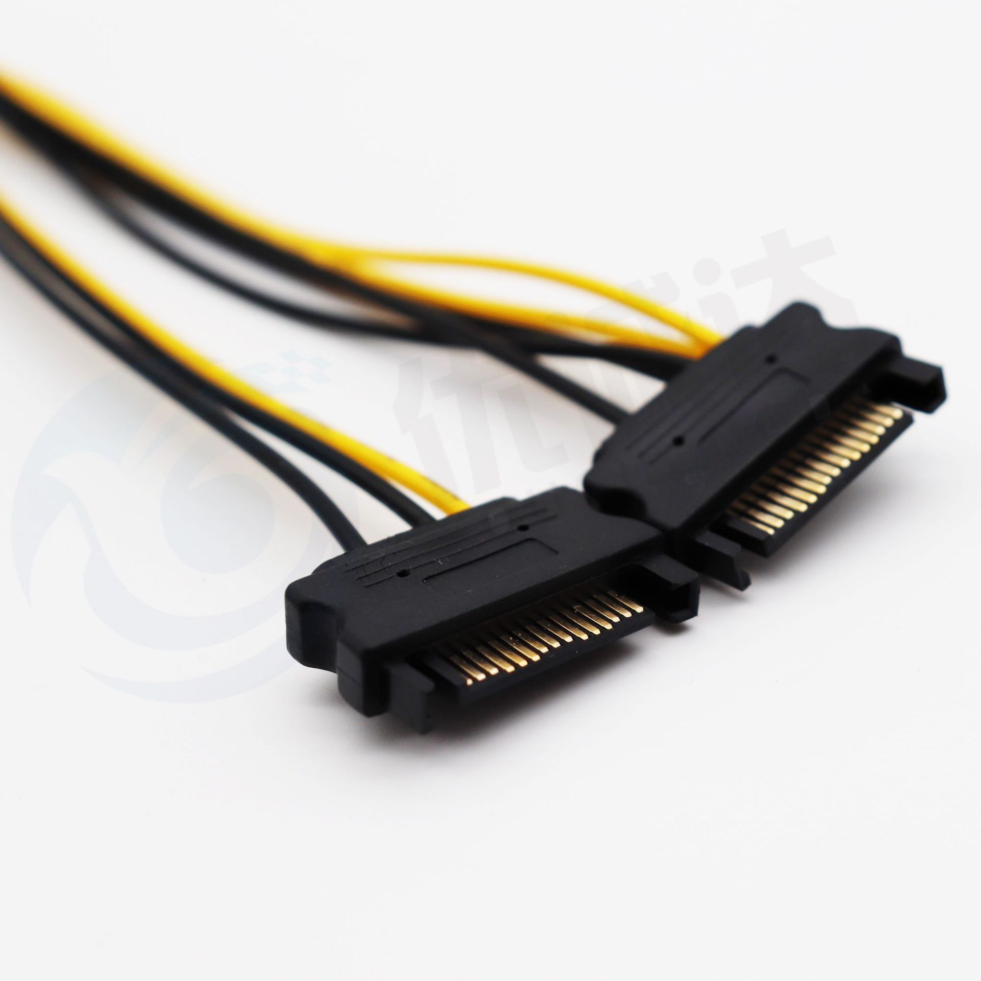 sata15p一分二电源线 双15pin转显卡6 2p 显卡8pin供电线 纯铜
