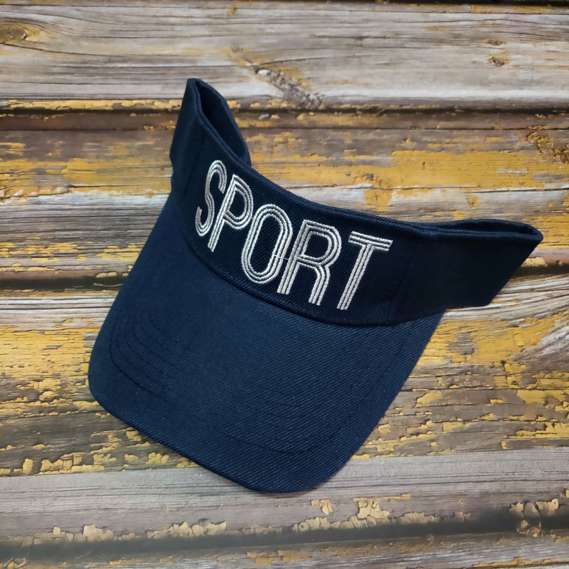 百搭春夏季男女空顶帽 韩国sport字母防晒空顶帽户外无顶遮阳帽子