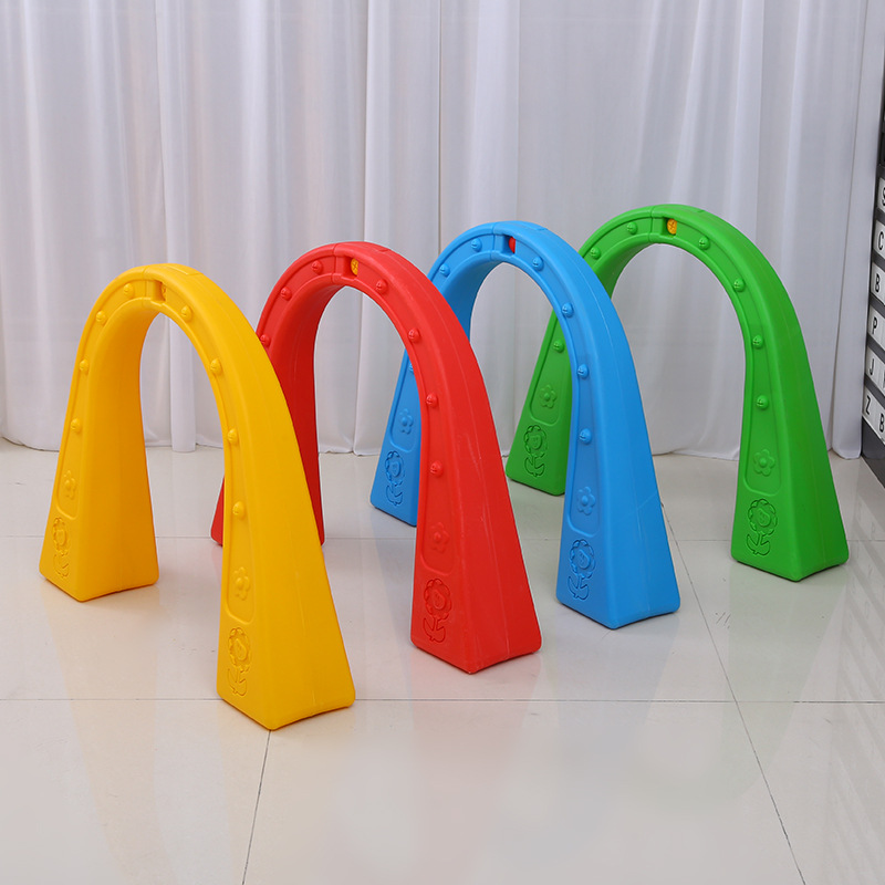 幼儿园立体钻山洞儿童拱形门塑料钻圈感统训练早教玩具户外活动
