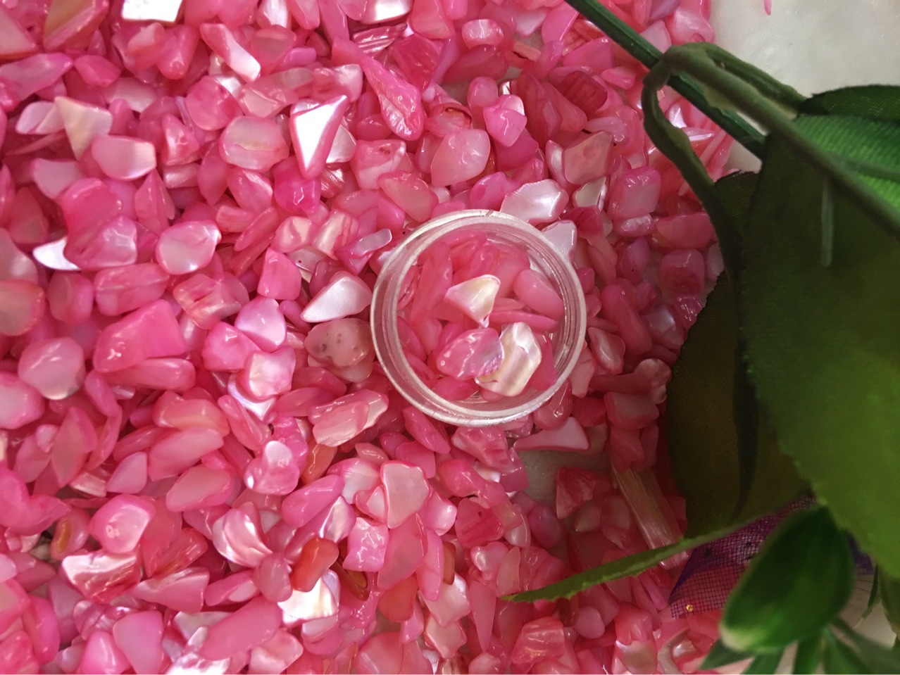 天然贝壳鲍鱼红色贝壳碎片 美甲日系diy饰品指甲贴不规则幻彩碎片