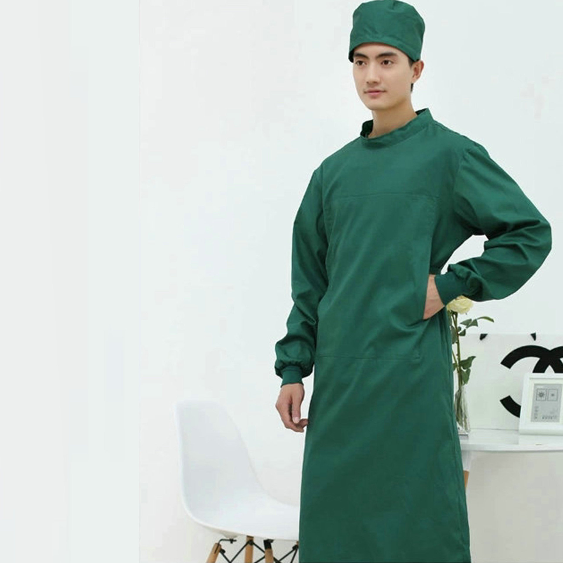 南丁格尔 男女长袖手术衣 手术服 刷手衣 倒穿衣隔离服纯棉