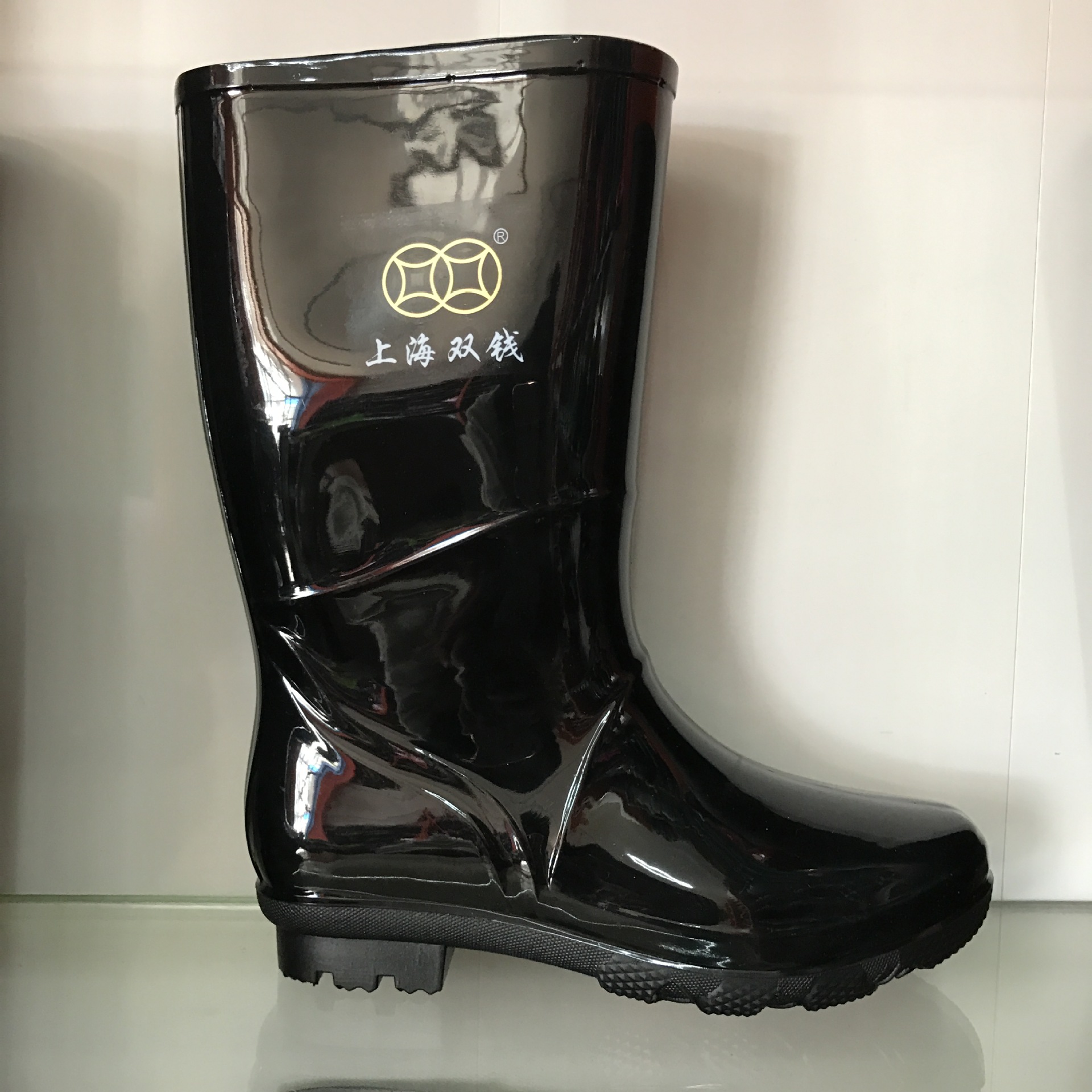 正品上海双钱雨靴新款时尚舒适中筒女雨鞋耐磨防滑黑色劳保鞋批发