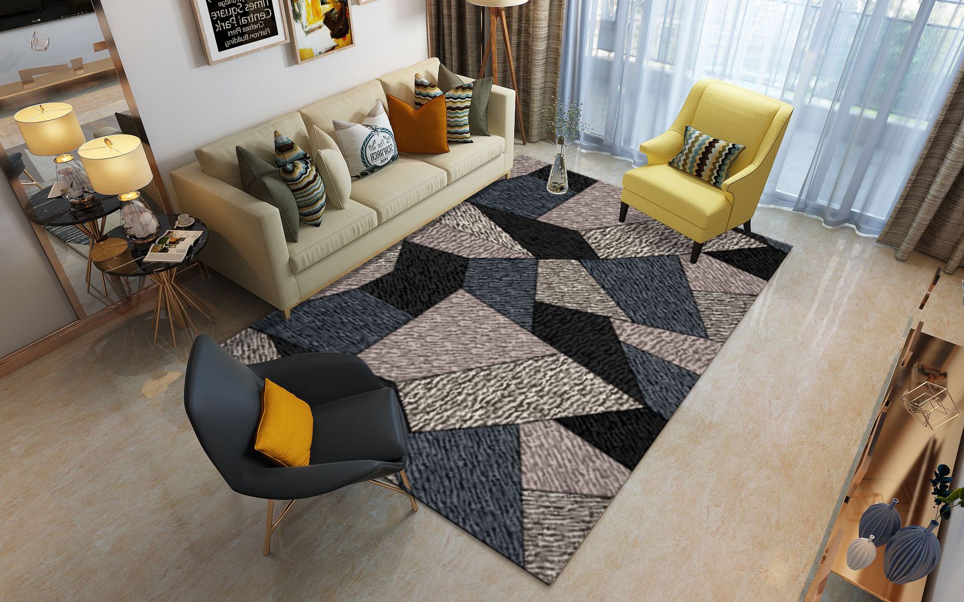 地摊北欧风客厅卧室大地毯定制入户进门浴室地垫3d满铺地毯地垫