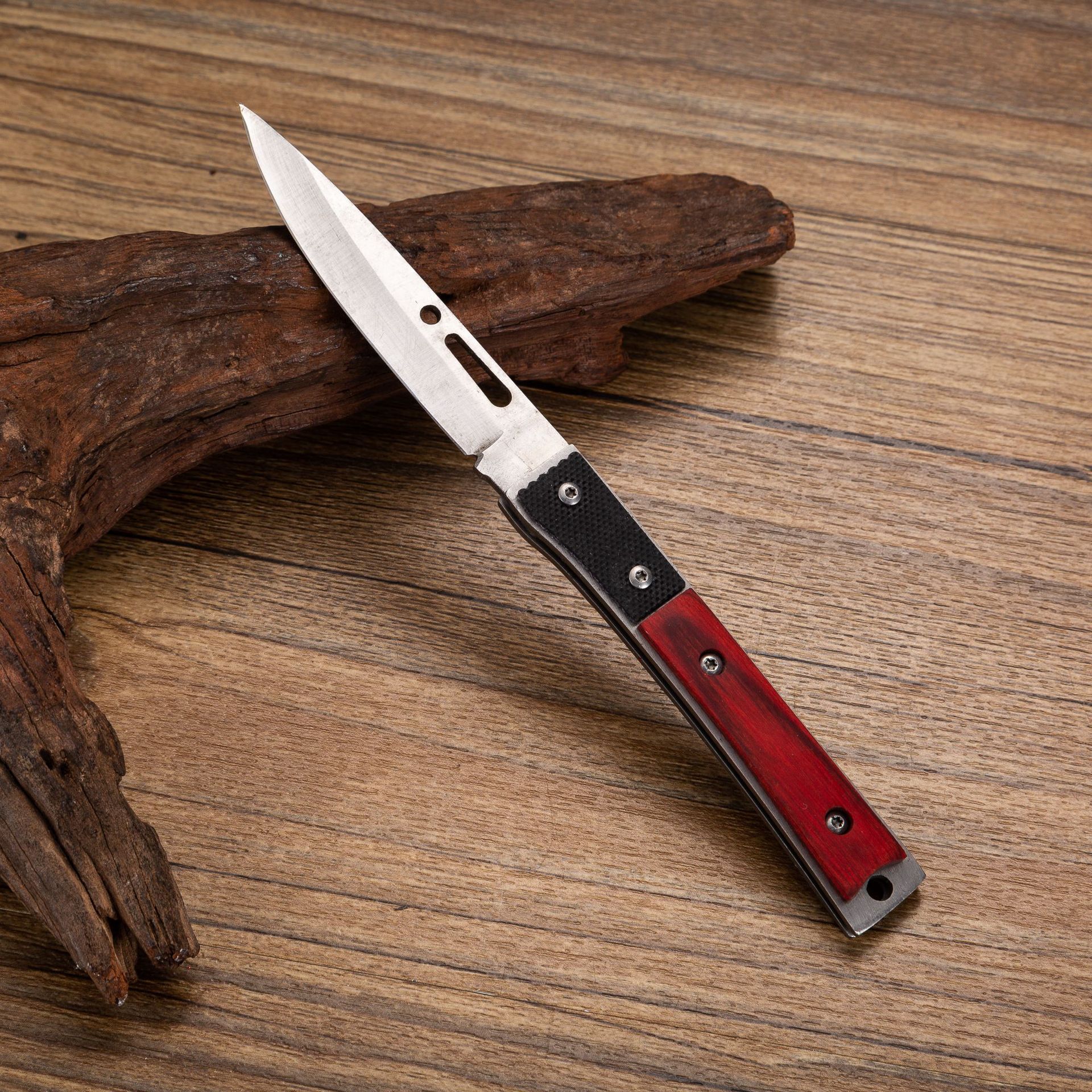淳美小刀8105不锈钢红木折叠户外刀具水果刀精品厂家直销削皮刀