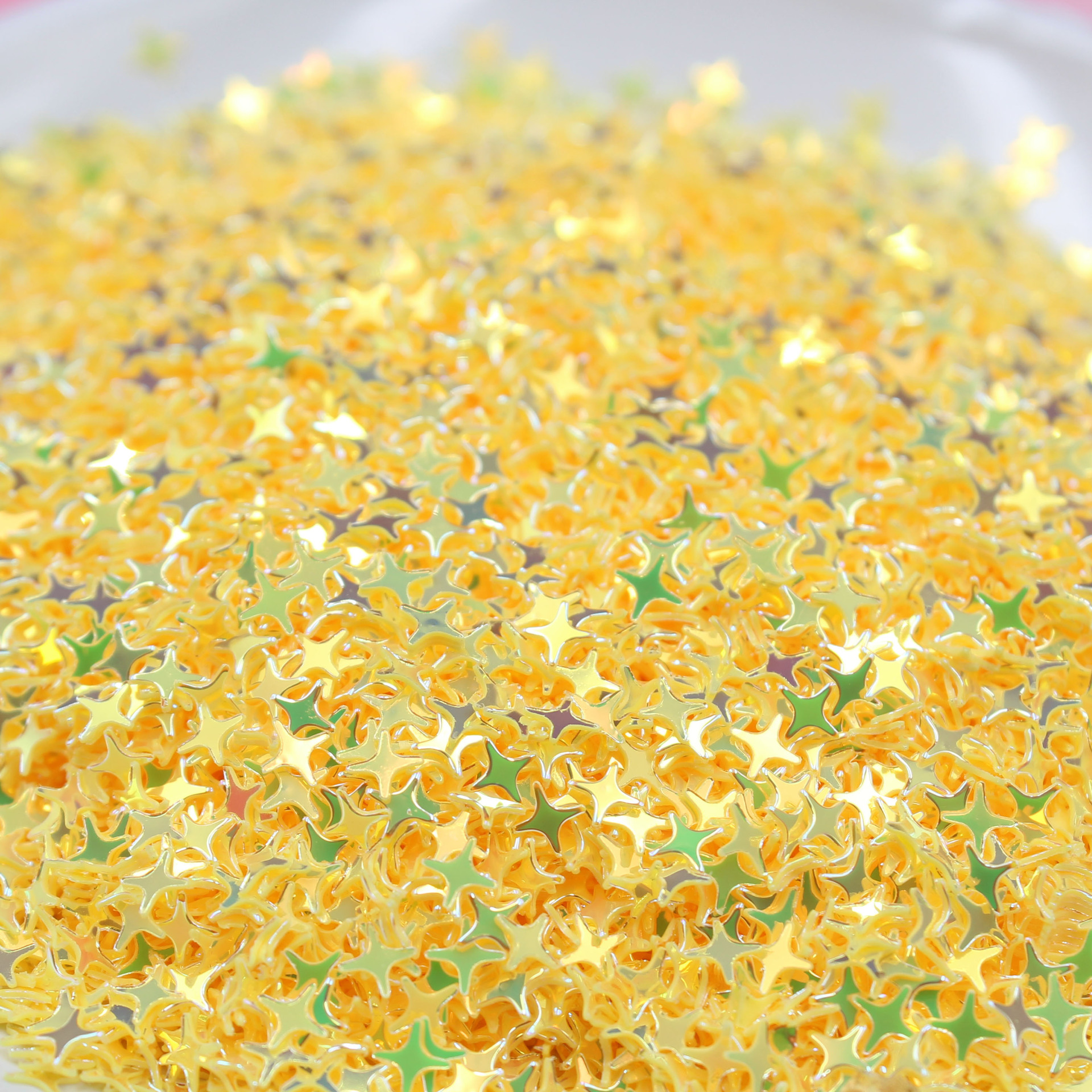 金光四角星亮片十字星亮片美甲手机壳贴片diy手工材料史莱姆配件