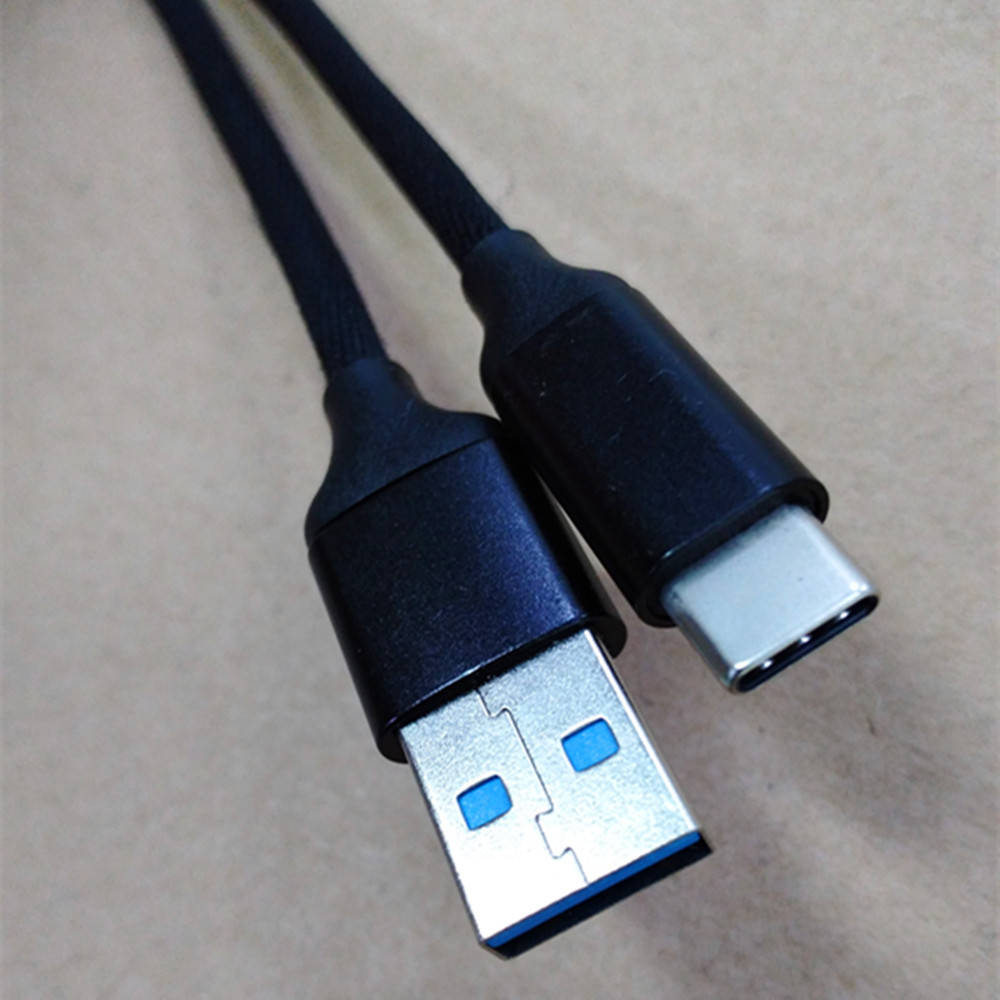 黑色type-c 数据线 .usb 3.0公 转 type-c 接口 快充3a电流可定制