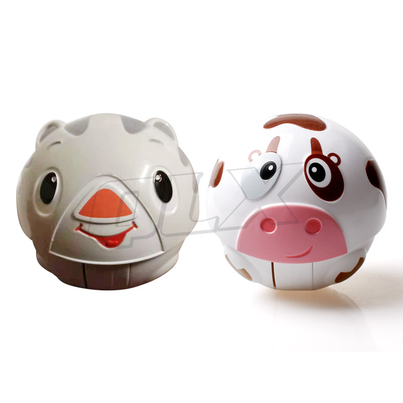 宝宝学爬动物滚滚球玩具 惯性滑行不倒翁 婴幼儿早教滑轮球