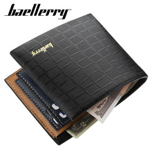 baellerry新款男士短款鳄鱼纹复古钱包简约时尚横款创意卡包批发