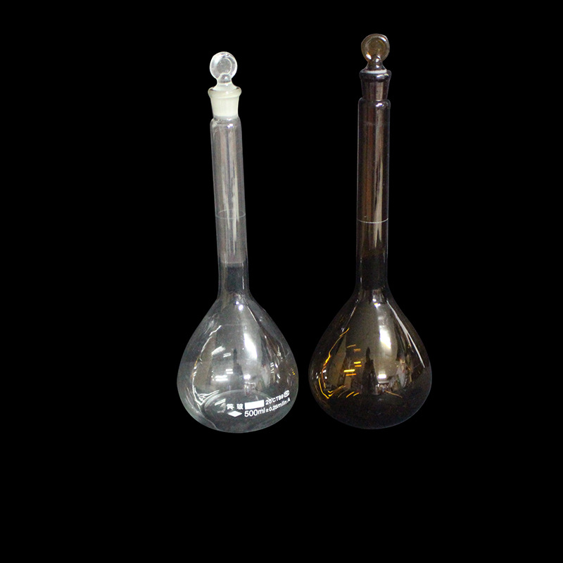 化学实验定容瓶 玻璃钢容量瓶 具塞磨口容量瓶 棕色容量瓶100ml