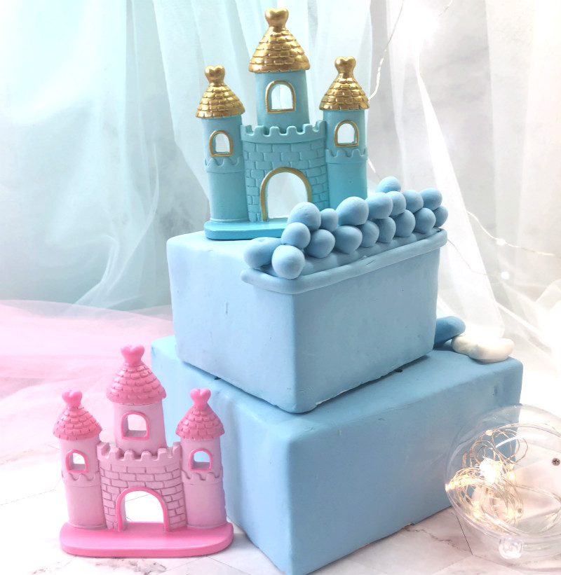 城堡蛋糕装饰摆件卡通王子公主创生日蛋糕甜品台装扮用品