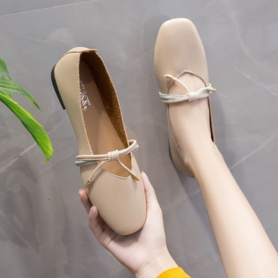 春夏秋港风鞋平底夏秋品质网红超火子女休闲单鞋新款款韩版百搭一