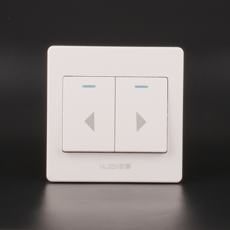 厂家定做自动复位回弹开关面板窗帘电机复位8万次墙壁86型开关