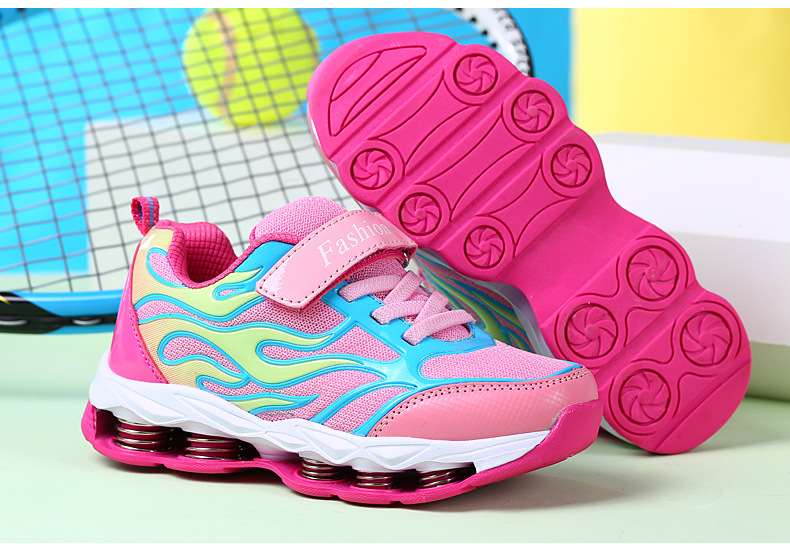 男童鞋子潮2019新款春季中大童儿童弹簧鞋男孩网鞋网面透气运动鞋