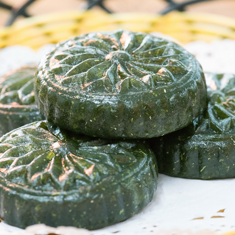 厂家批发酒店早餐甜品类鲜艾饼青团速冻糕点艾草青团清明果红豆馅