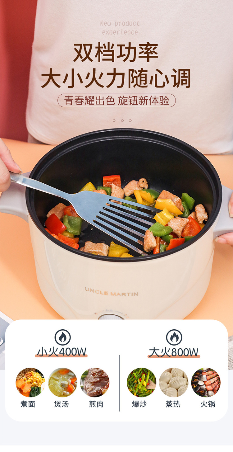 电炒锅多功能家用锅寝室宿舍神器学生锅小电锅迷你电煮锅1-2人3-4