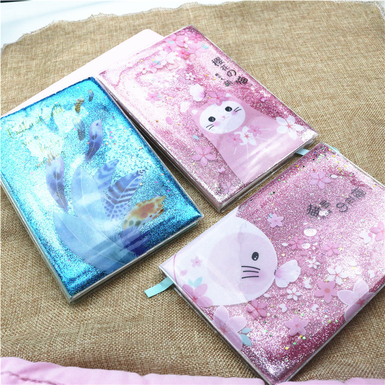 粉色少女心流沙本手账本创意入油笔记本小猪日记本手账本记事本女