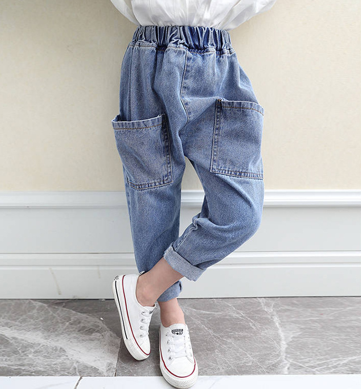 2021春秋新品【代发包邮】潮范 大兜兜裤子 宝宝中大童牛仔裤