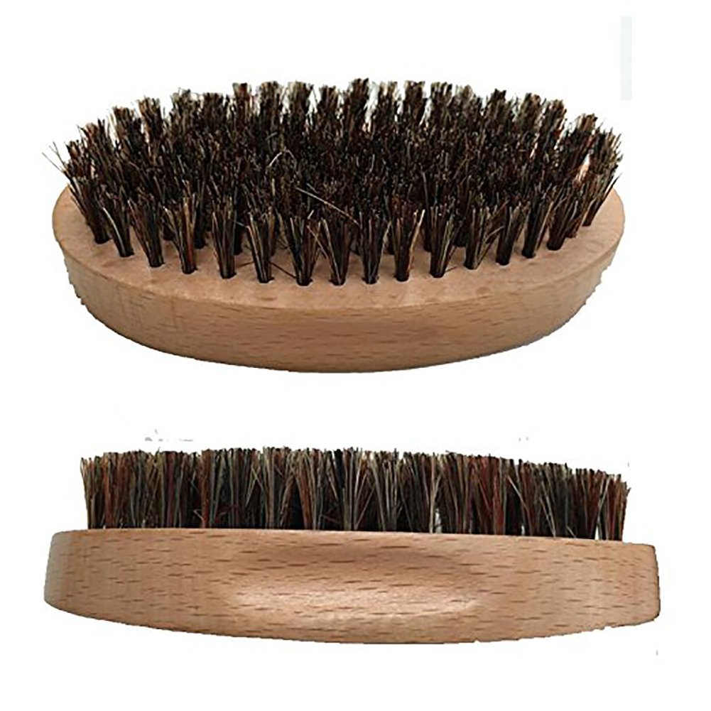 直销胡须刷 椭圆实木榉木猪鬃毛刷 男士胡子刷子 胡须造型刷 花鬃