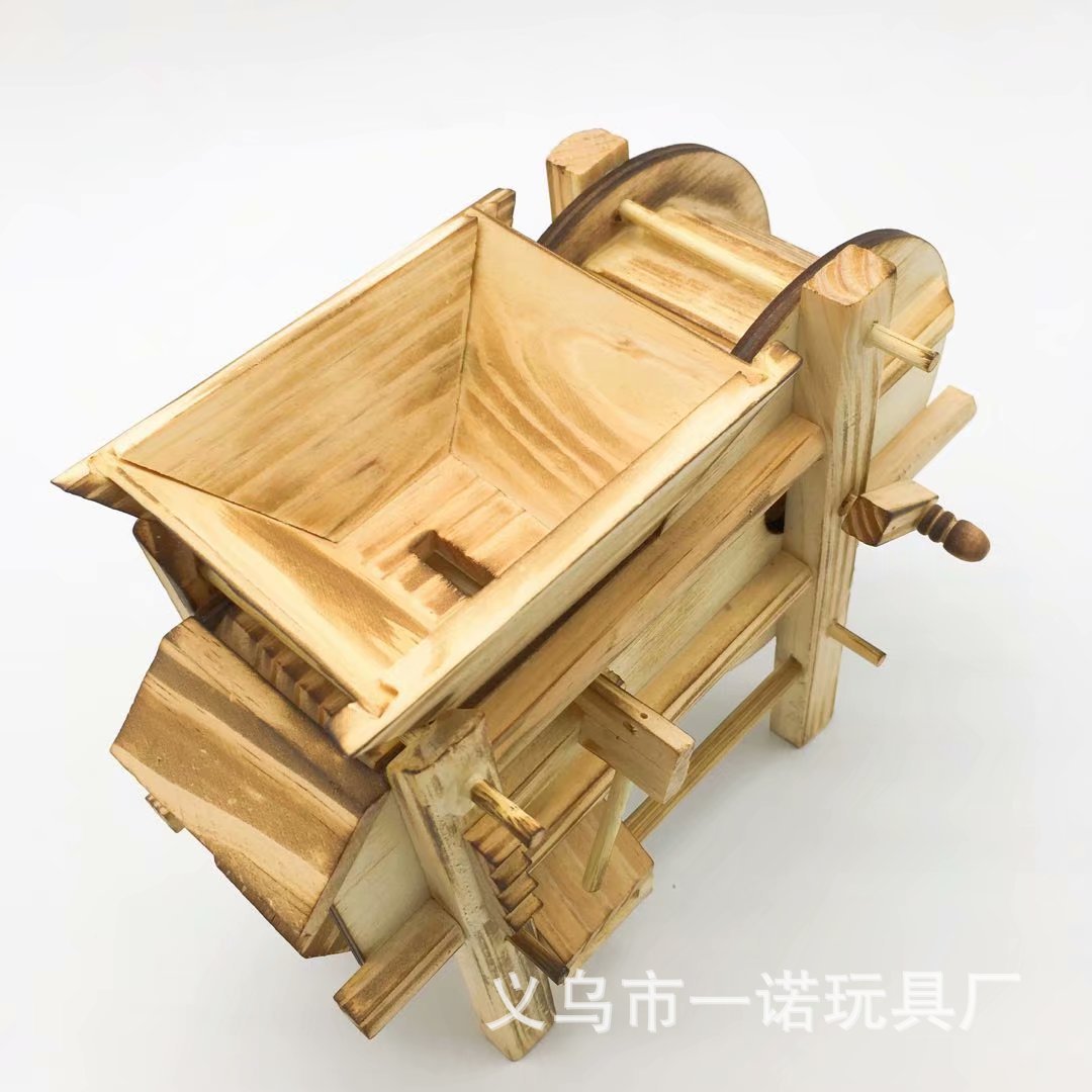木质复古仿真 谷风车微型农具精品家具模型工艺品摆件木森玩具厂