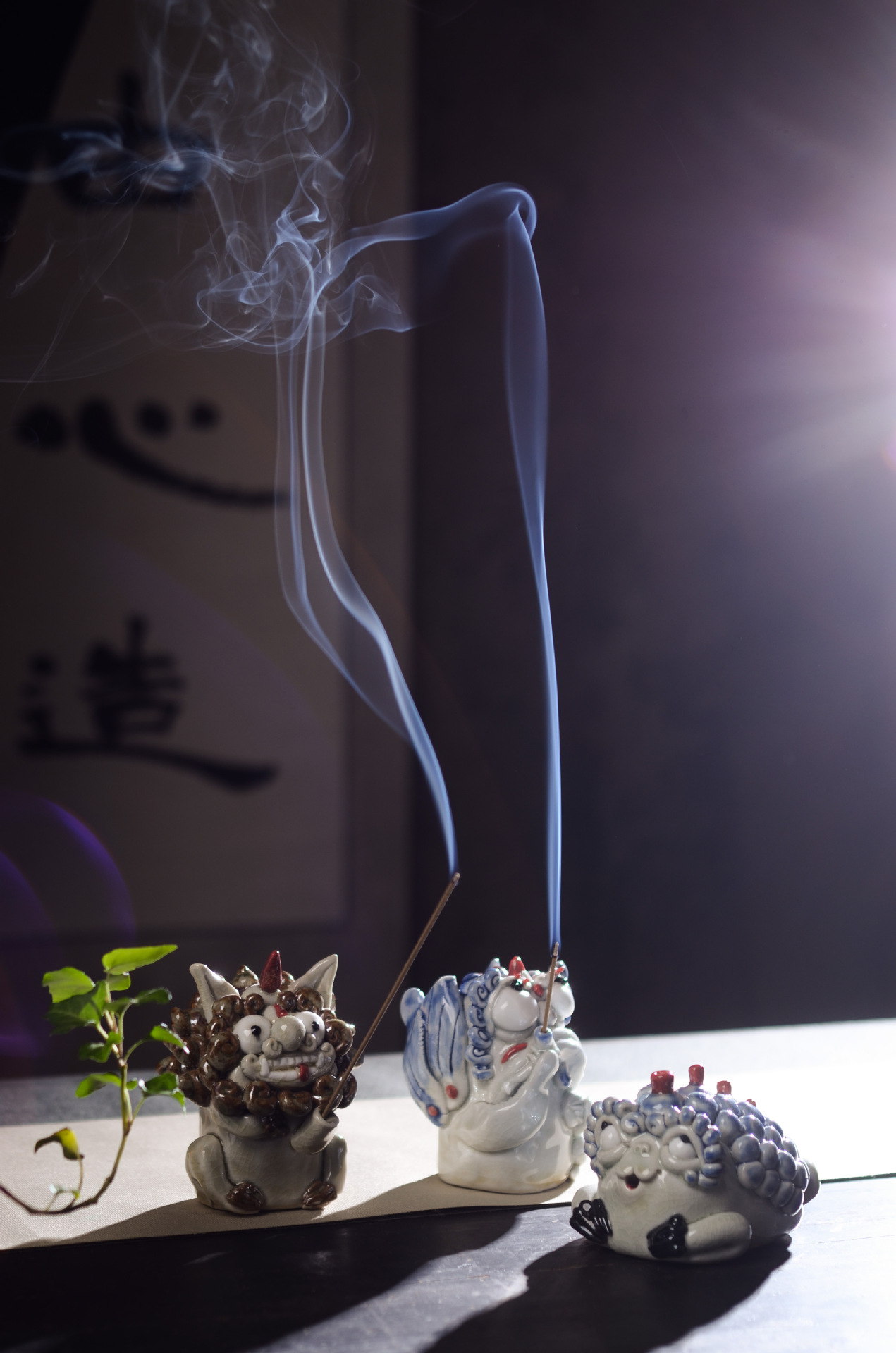 景德镇山海经萌版龙生九子香炉线香插茶桌茶宠摆件龙精品可养貔貅