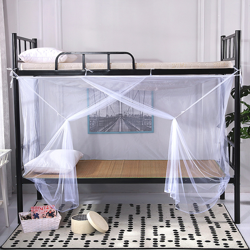 学生蚊帐 宿舍单人床上下铺1.2m1.5米1.8老式方顶加密铺帐摆地摊