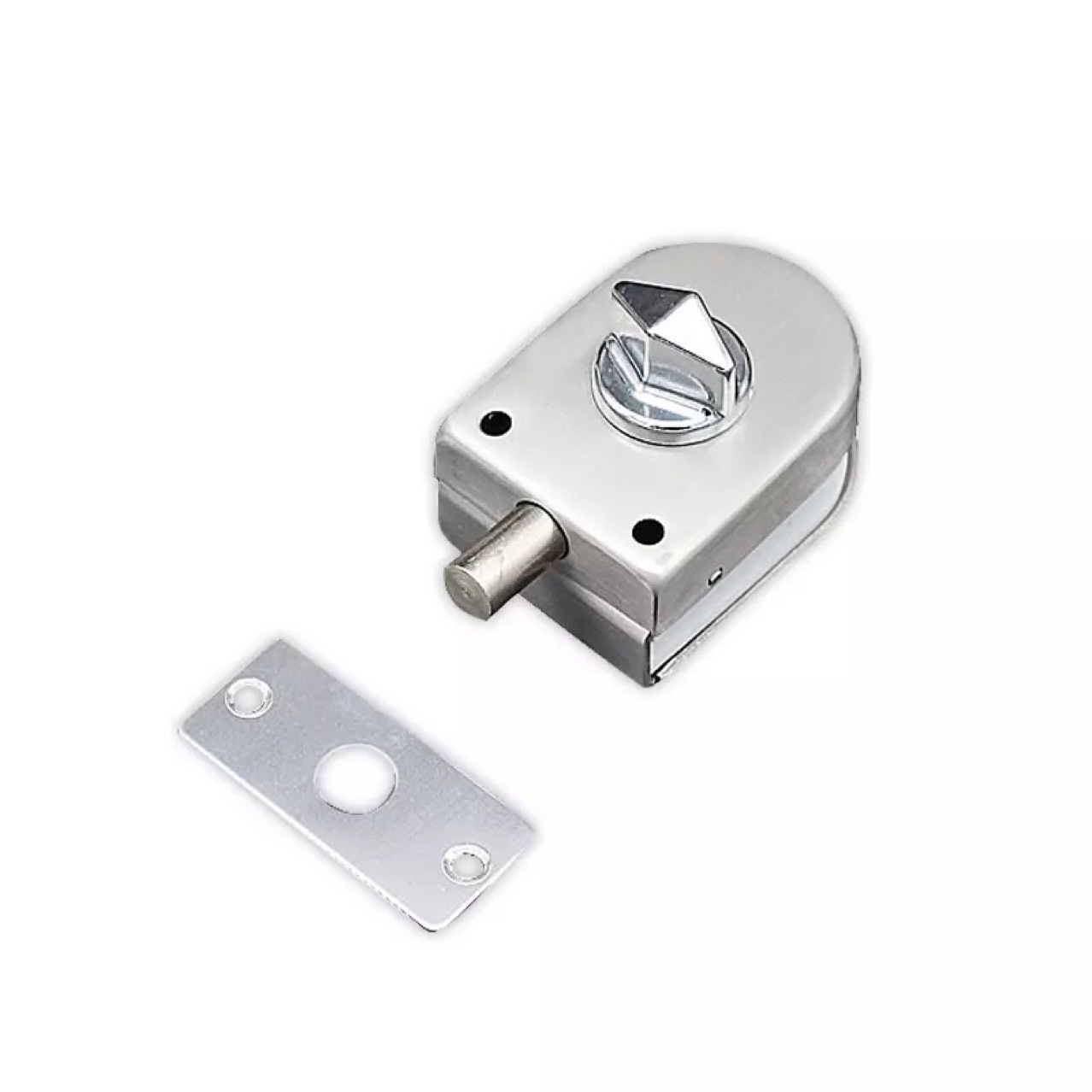 玻璃门地锁地插免开孔地插销玻璃门锁单门双门插销锁卫生间浴室锁