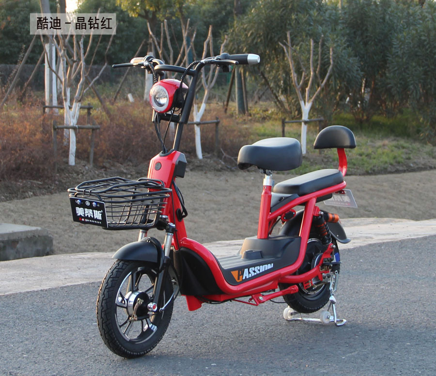 出口酷迪 48v锂电池铅酸电池通用 350w电动自行车 电动车厂家批发