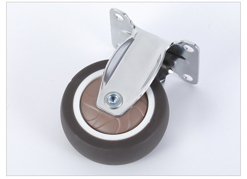 1-2寸万向tpr静音脚轮 中山厂家直销平底万向办公椅静音家具脚轮