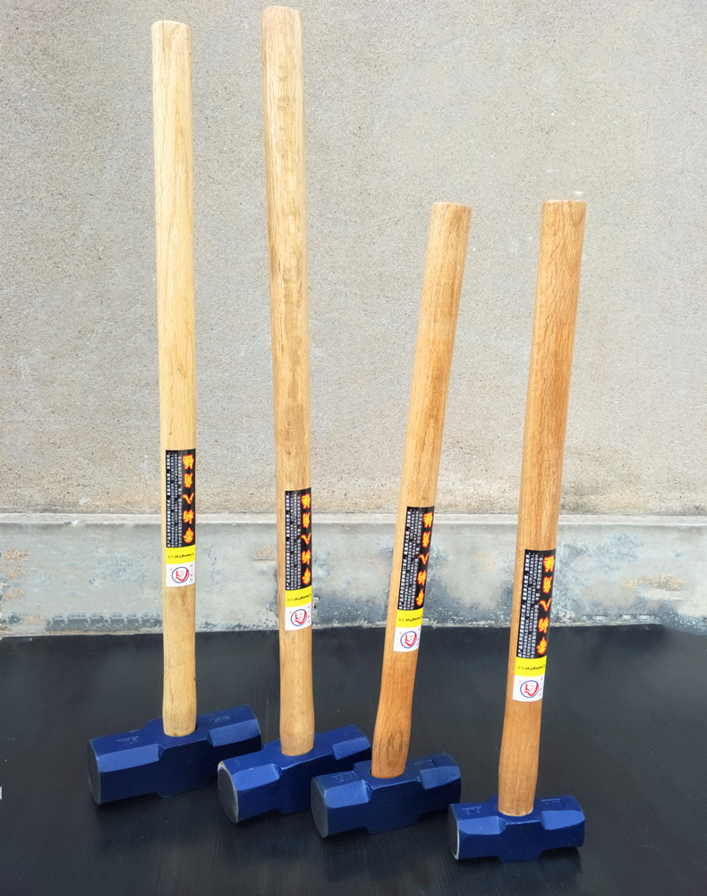 8p18磅碳钢锻打带木柄大锤 铁榔头 大锤 木把八角大铁锤 锤子